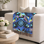 Crystal Throw — 2000s Y2K Kaleidoscope Gem Woven Blanket