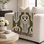 Macramé Circle Throw — 1970s Bohemian Macramé Woven Blanket