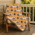 🚗 Top Down Throw — 1950s Convertible Star Woven Blanket
