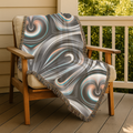 Mercury Throw — 2000s Y2K Chrome & Iridescent Woven Blanket