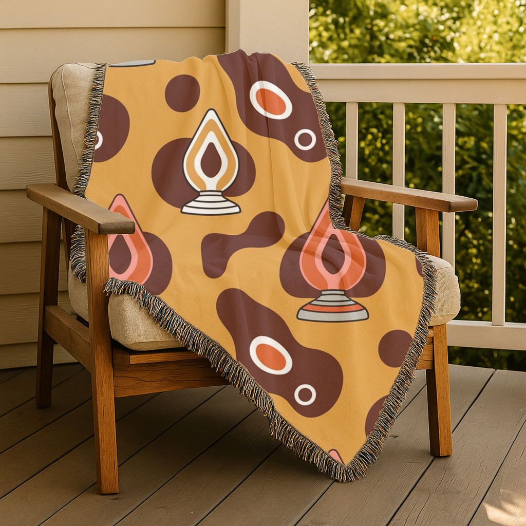 Lava Lamp Throw — 1970s Groovy Icon Woven Blanket