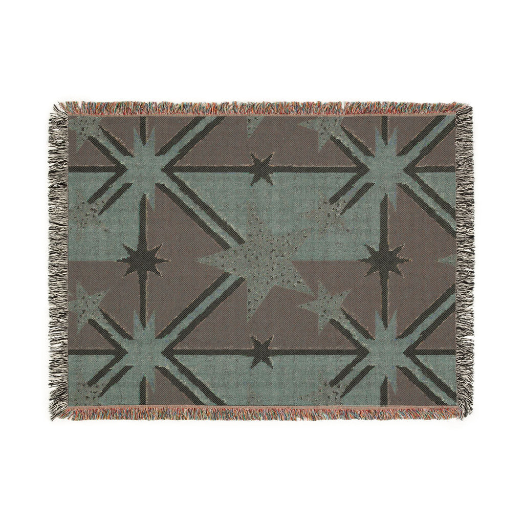 Cool Britannia Throw — 1990s Union Jack & Star Woven Blanket