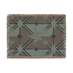 Cool Britannia Throw — 1990s Union Jack & Star Woven Blanket