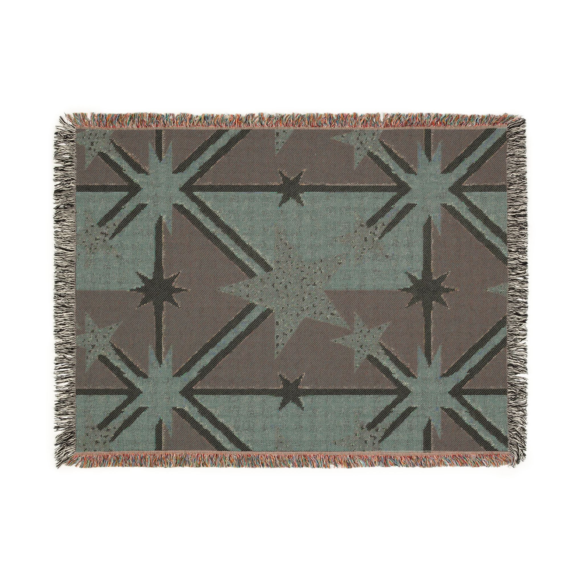 Cool Britannia Throw — 1990s Union Jack & Star Woven Blanket