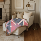 Cool Britannia Throw — 1990s Union Jack & Star Woven Blanket