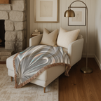 Mercury Throw — 2000s Y2K Chrome & Iridescent Woven Blanket