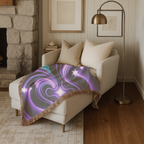 Nebula Throw — 2000s Y2K Neon Swirl Woven Blanket