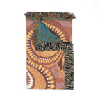 🧡 Palazzo Throw — 1960s Damask Paisley Woven Blanket
