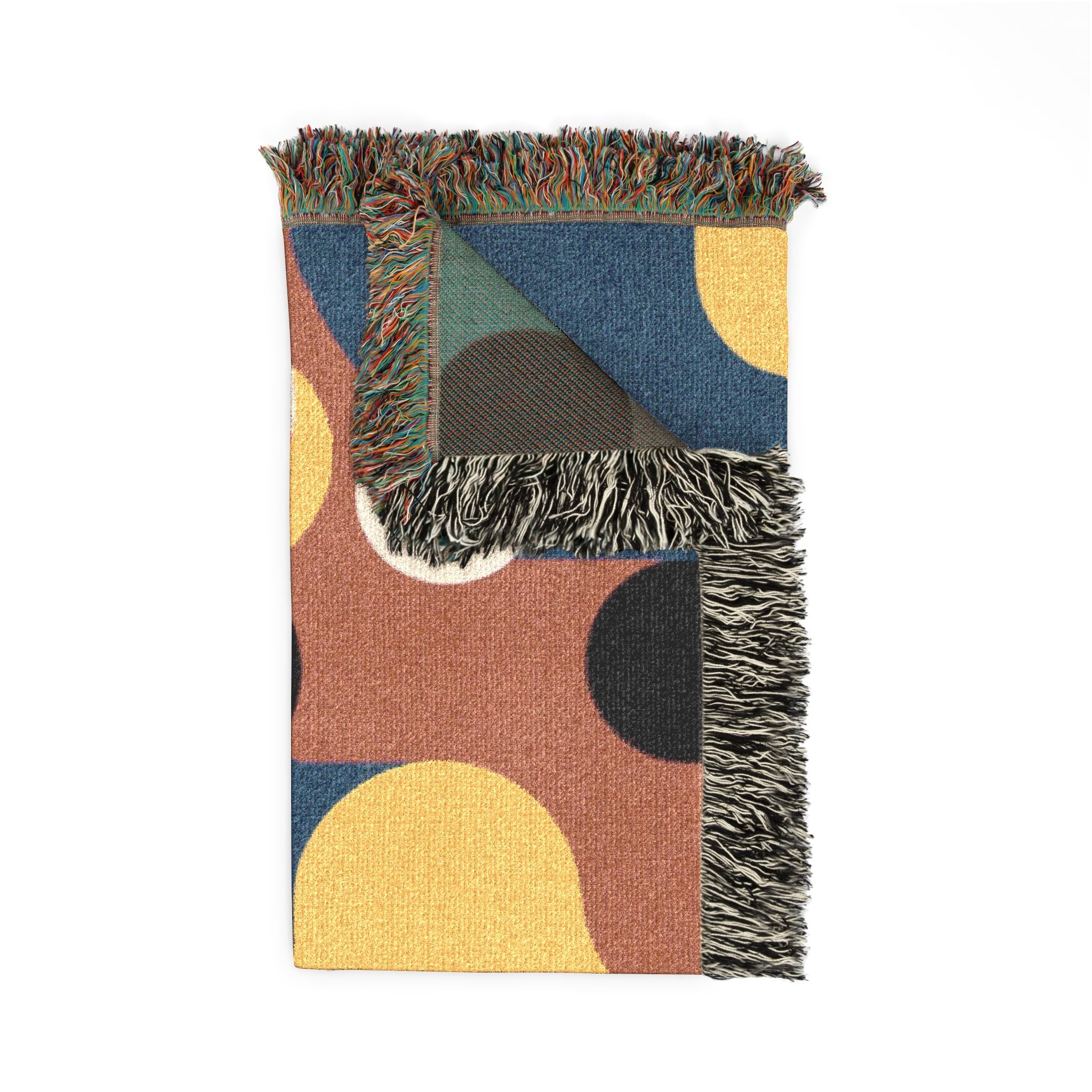 🔴 Primary Pop Throw — 1960s Graphic Art Woven Blanket