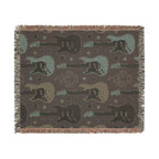Rock Flame Throw — 1980s Guitar Fire Woven Blanket