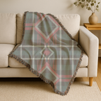 Heritage Throw — 1990s Diamond Tartan Woven Blanket