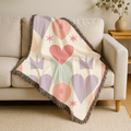 Heart Crown Throw — 1980s Pop Royalty Woven Blanket