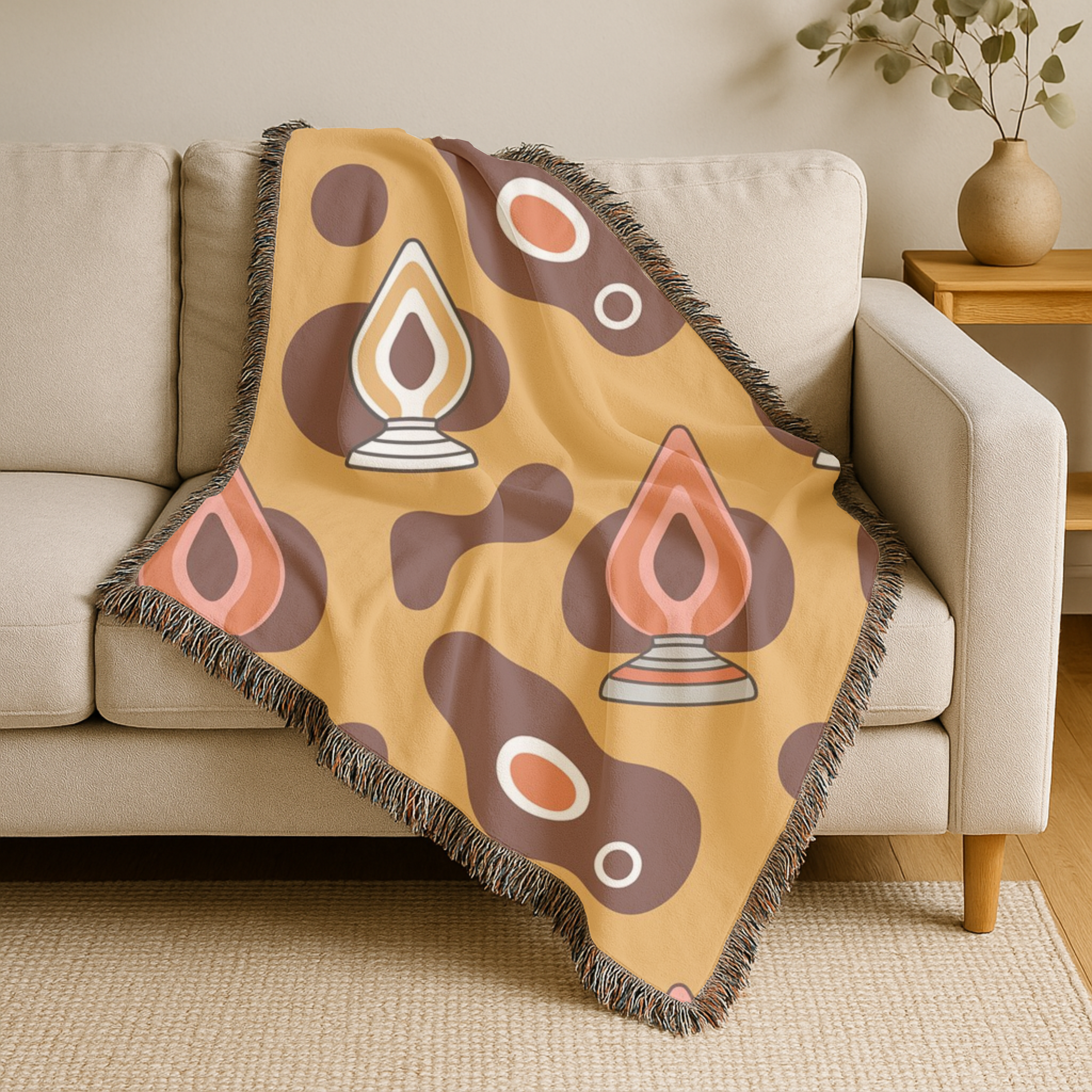 Lava Lamp Throw — 1970s Groovy Icon Woven Blanket