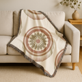 Dreamcatcher Throw — 1970s Bohemian Circle Woven Blanket