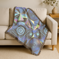 Crystal Throw — 2000s Y2K Kaleidoscope Gem Woven Blanket