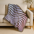 Gravity Throw — 2000s Y2K Psychedelic Wave Woven Blanket