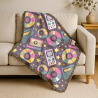 Press Play Throw — 1990s CD Player Woven Blanket