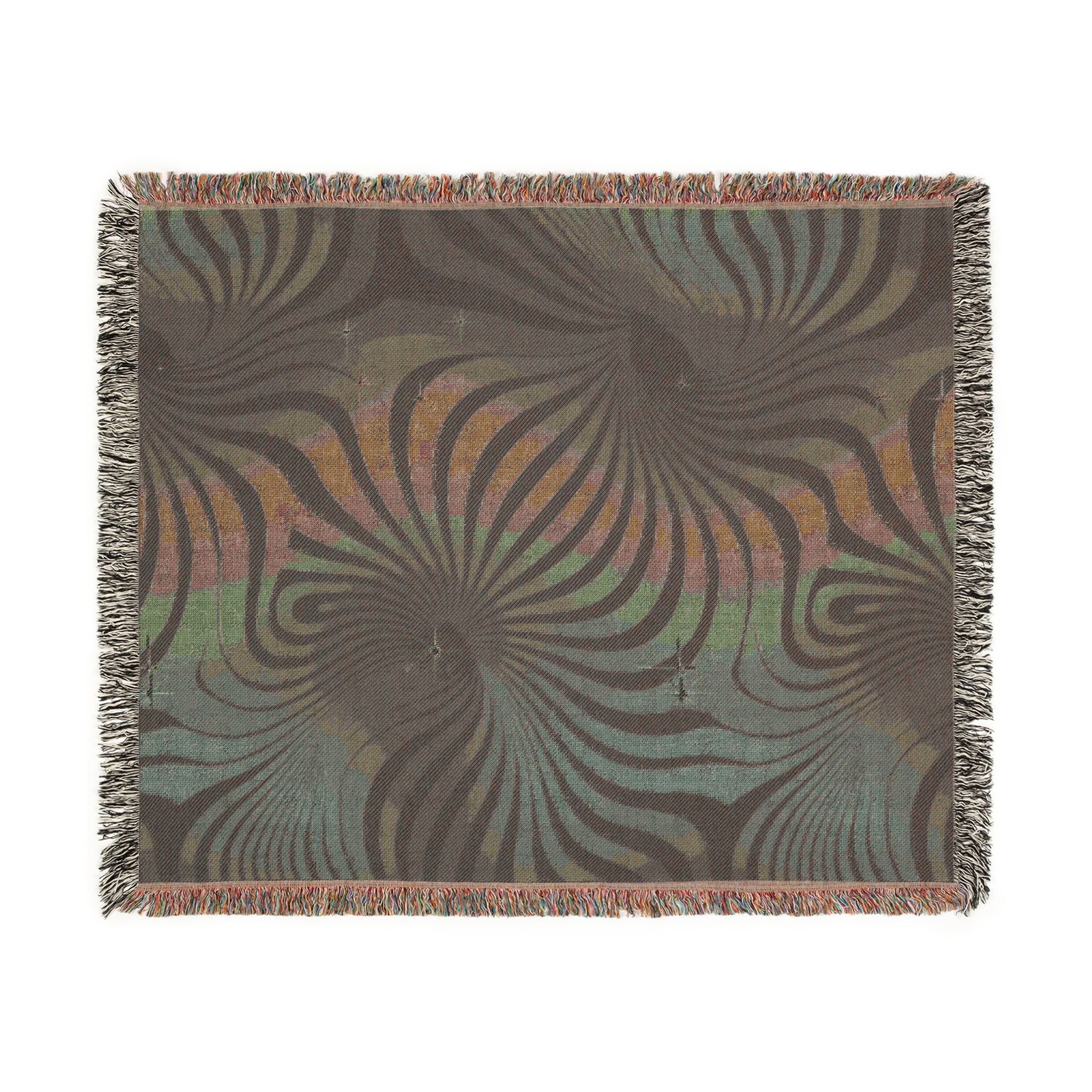 Supernova Throw — 2000s Y2K Stripe Sunburst Woven Blanket