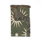 Solar Burst Throw — 1970s Starburst Woven Blanket