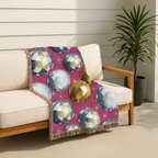 Disco Ball Throw — 1980s Studio Glamour Woven Blanket