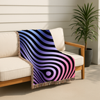 Gravity Throw — 2000s Y2K Psychedelic Wave Woven Blanket