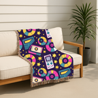 Press Play Throw — 1990s CD Player Woven Blanket