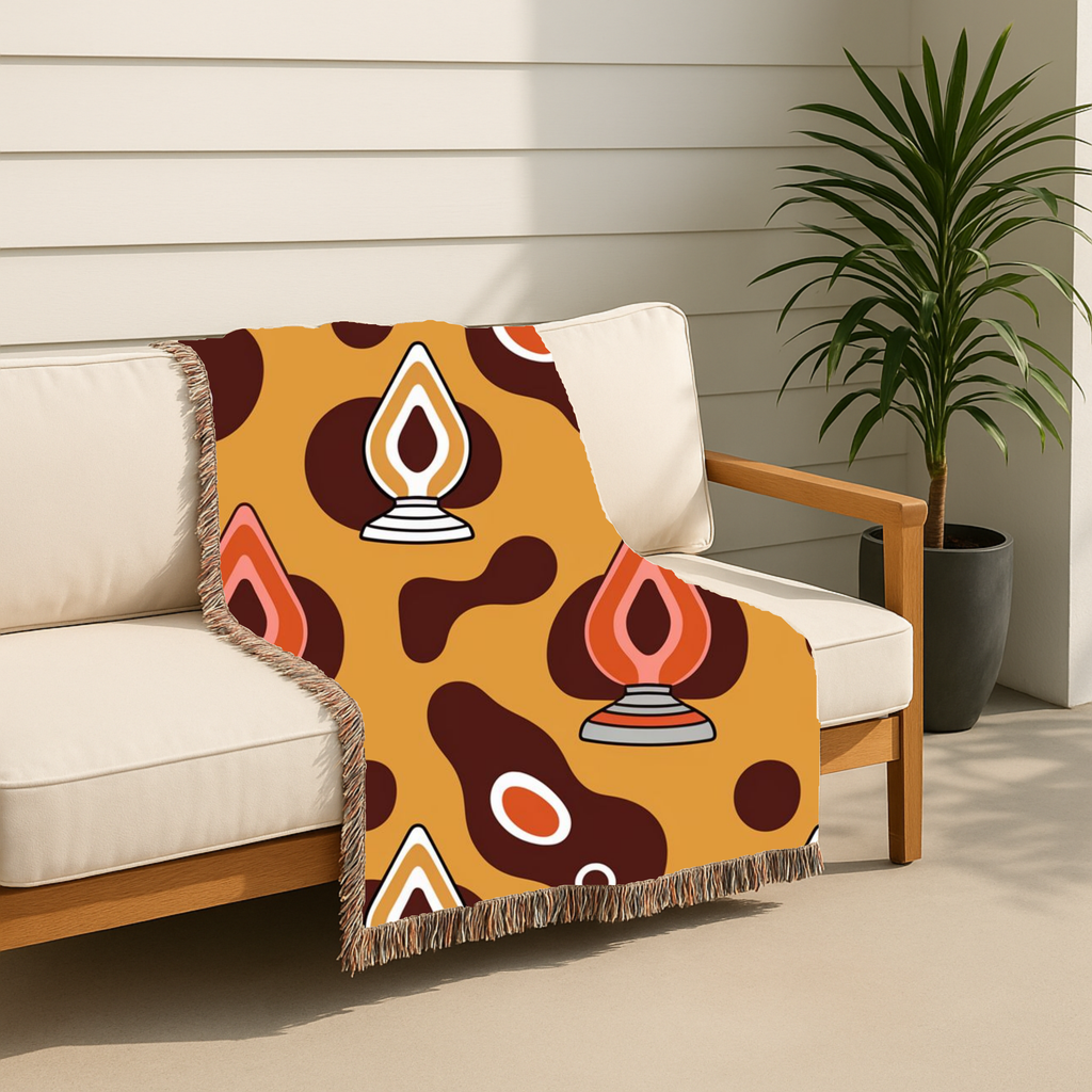 Lava Lamp Throw — 1970s Groovy Icon Woven Blanket