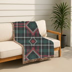 Heritage Throw — 1990s Diamond Tartan Woven Blanket