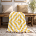 💛 Golden Diamond Throw — warm concentric diamond
