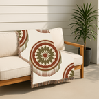 Dreamcatcher Throw — 1970s Bohemian Circle Woven Blanket