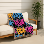 Graffiti Throw — 2000s Hip Hop Street Art Woven Blanket
