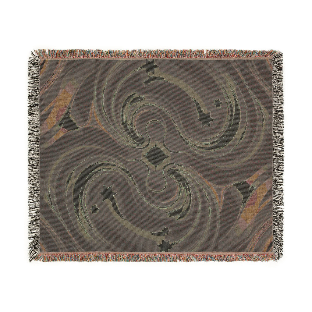 Nebula Throw — 2000s Y2K Neon Swirl Woven Blanket