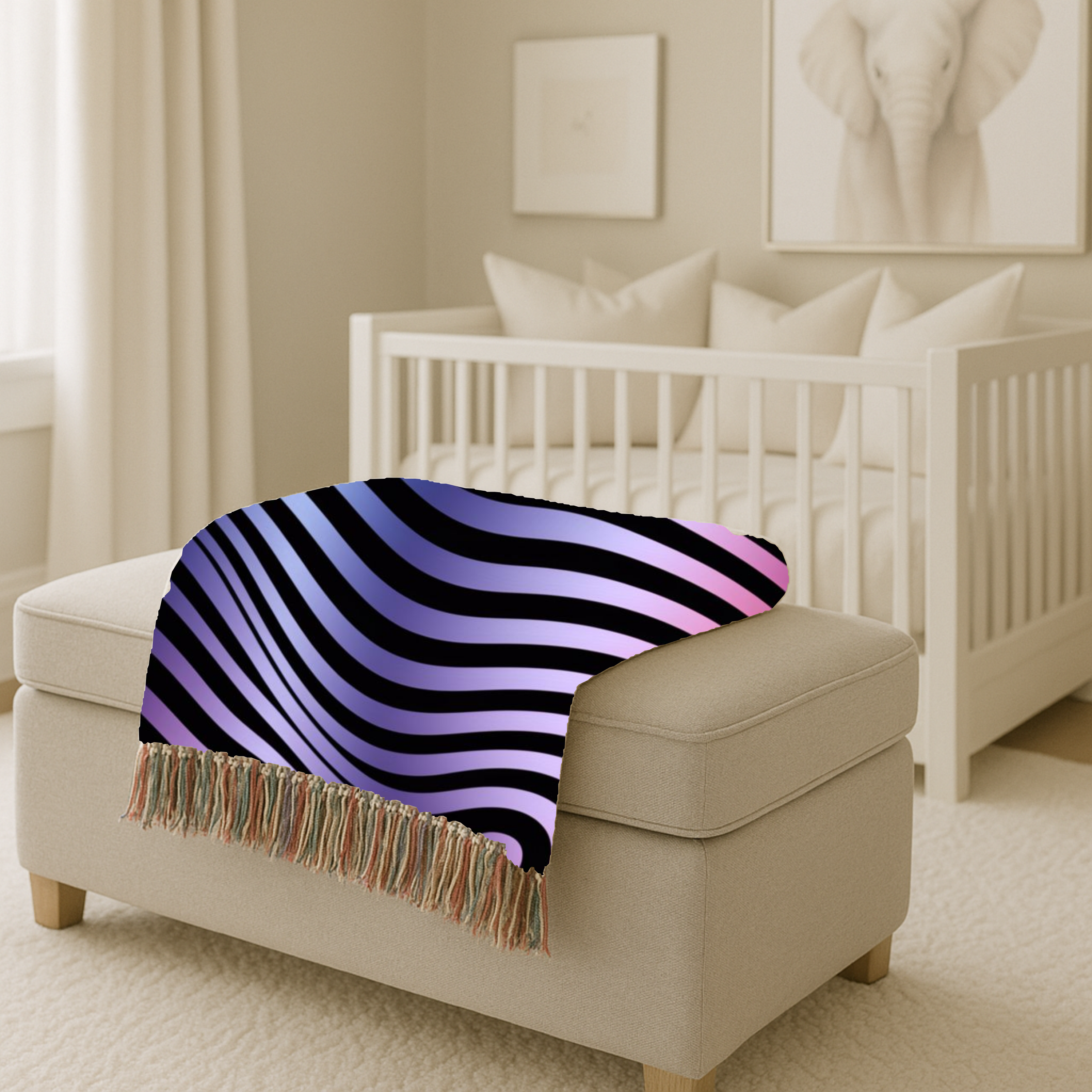 Gravity Throw — 2000s Y2K Psychedelic Wave Woven Blanket