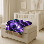 Nebula Throw — 2000s Y2K Neon Swirl Woven Blanket