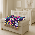 Press Play Throw — 1990s CD Player Woven Blanket
