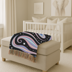 Cosmos Throw — 2000s Y2K Pastel Galaxy Woven Blanket