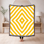 💛 Golden Diamond Throw — warm concentric diamond