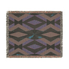 Diamond Lattice Throw — 1980s Pastel Elegance Woven Blanket