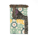 Daisy Wave Throw — 1950s Atomic Garden Woven Blanket