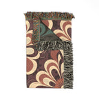 Baroque Bloom Throw — 1970s Medallion Woven Blanket