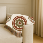 Dreamcatcher Throw — 1970s Bohemian Circle Woven Blanket