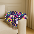 Press Play Throw — 1990s CD Player Woven Blanket