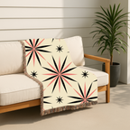 💫 Compass Star Throw — 1950s Atomic Age Woven Blanket