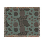 Dot Pop Throw — 1980s Bold Circle Woven Blanket