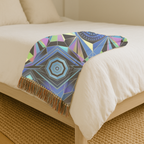 Crystal Throw — 2000s Y2K Kaleidoscope Gem Woven Blanket