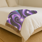 Nebula Throw — 2000s Y2K Neon Swirl Woven Blanket