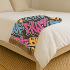 Graffiti Throw — 2000s Hip Hop Street Art Woven Blanket