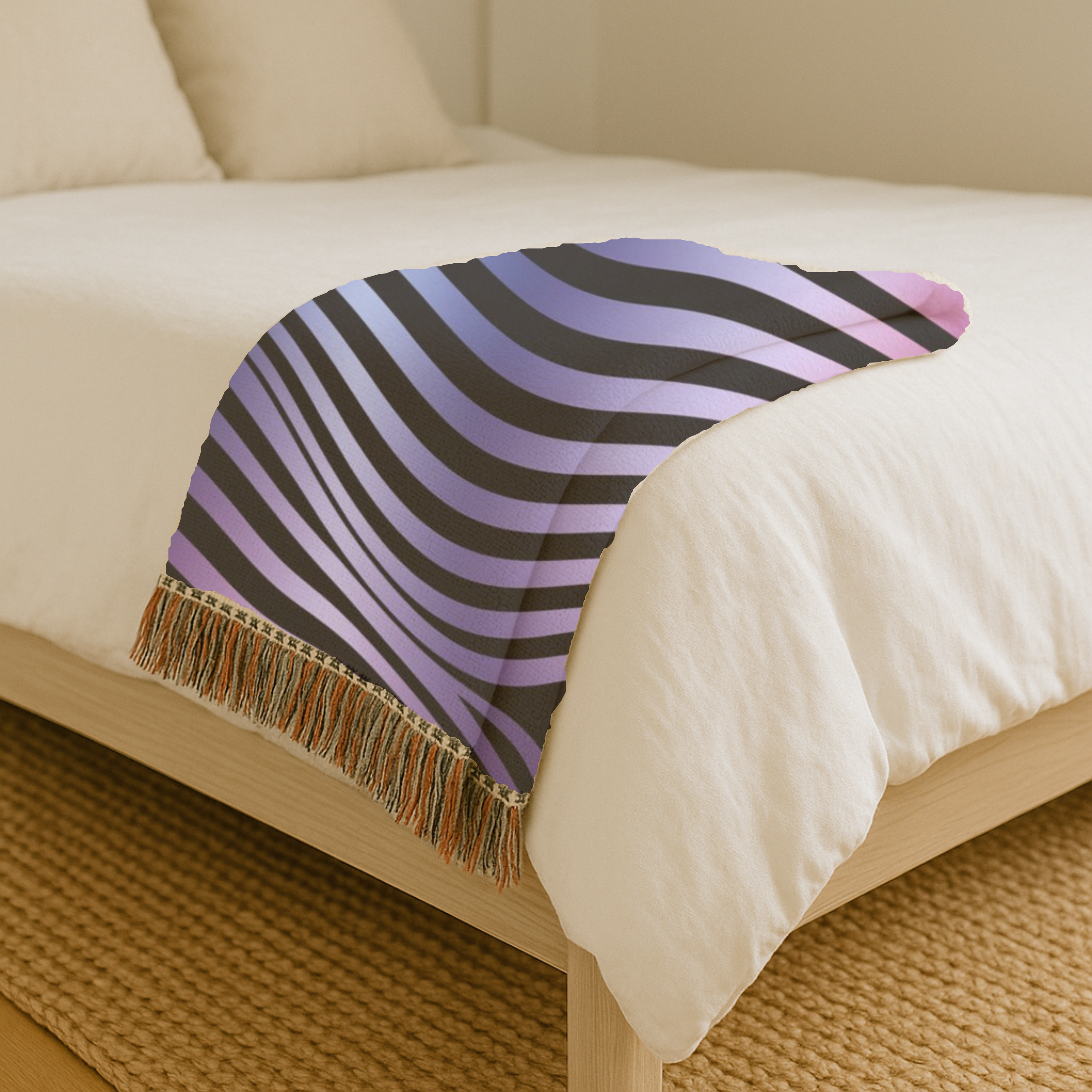 Gravity Throw — 2000s Y2K Psychedelic Wave Woven Blanket