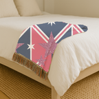 Cool Britannia Throw — 1990s Union Jack & Star Woven Blanket