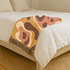 Lava Flow Throw — 1970s Psychedelic Abstract Woven Blanket